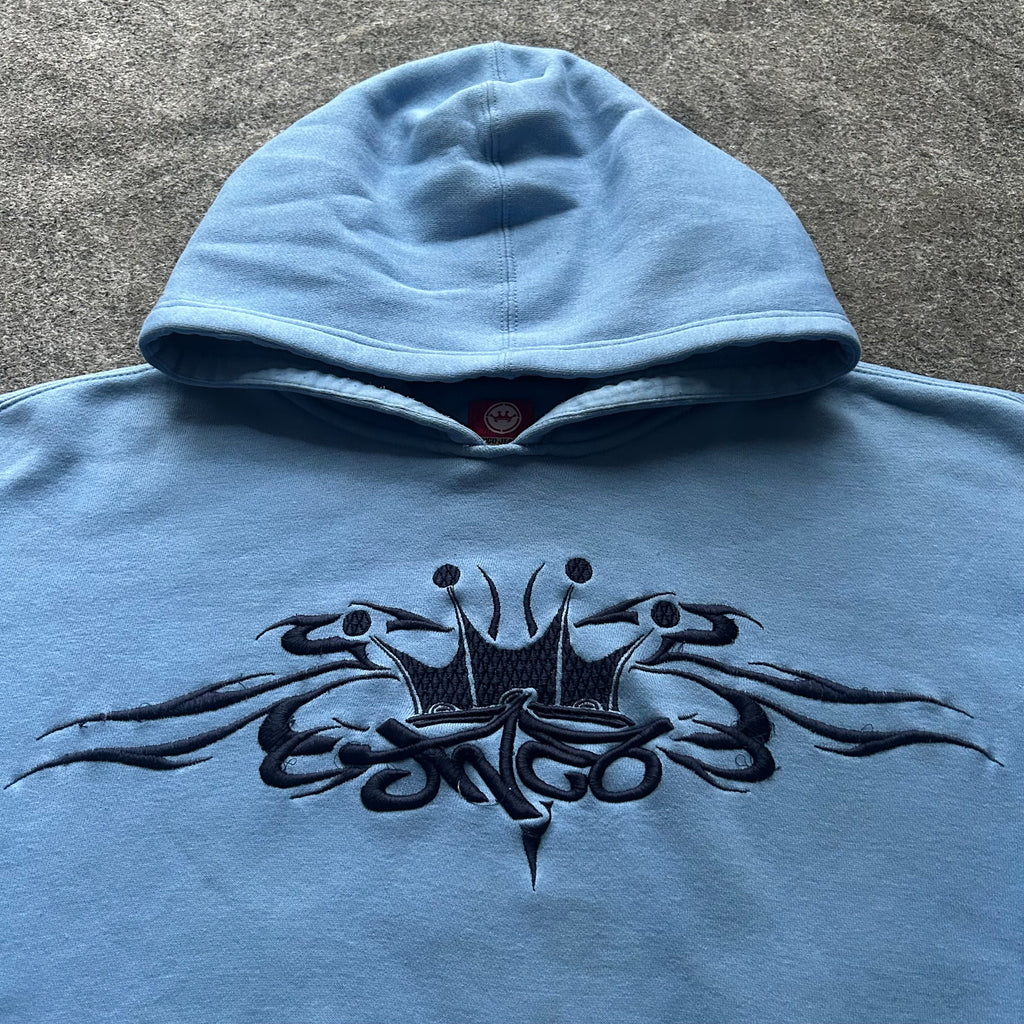 Vintage JNCO Tribal Embroidered Baby Blue Hoodie