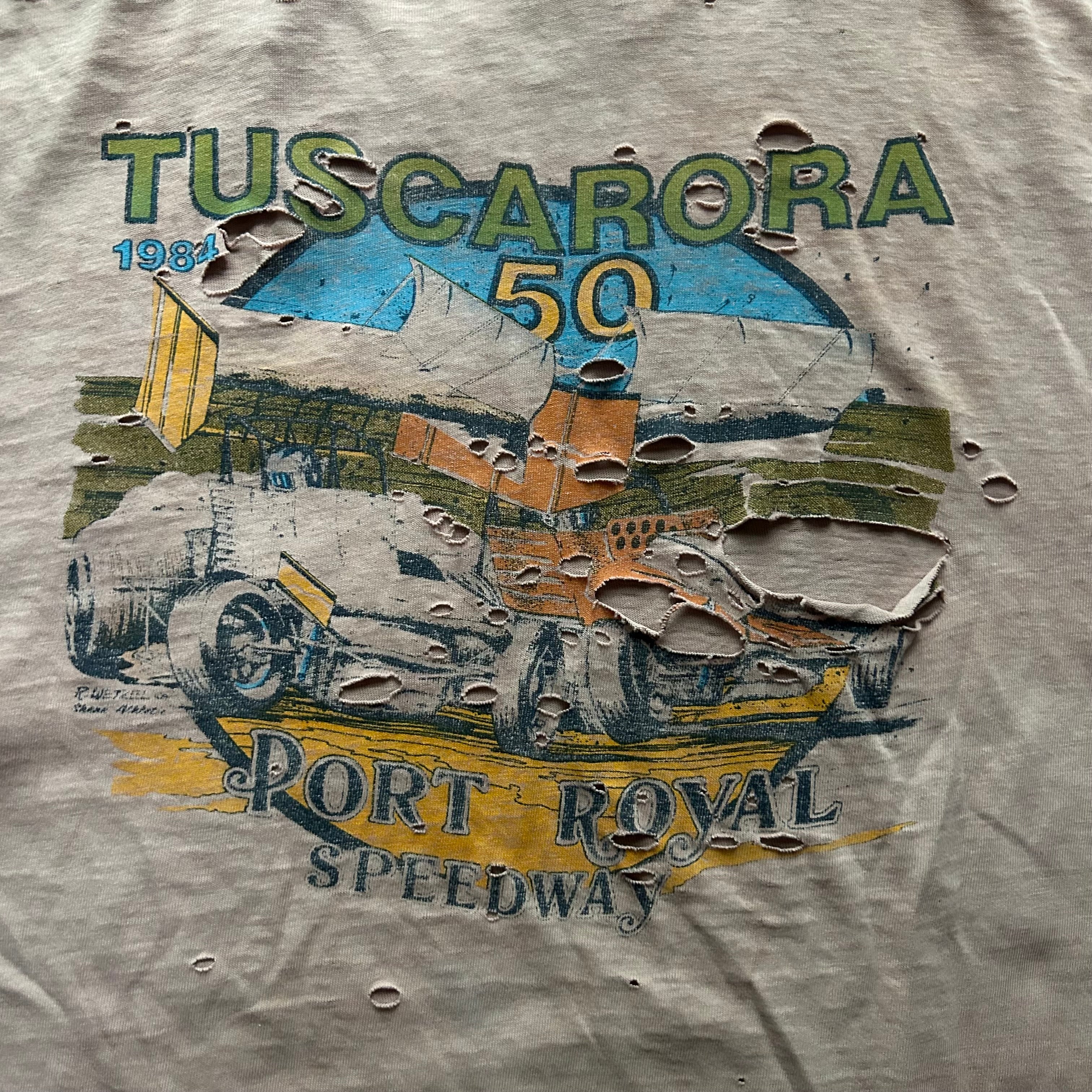 Vintage Thrashed Tuscarora Speedway T-shirt