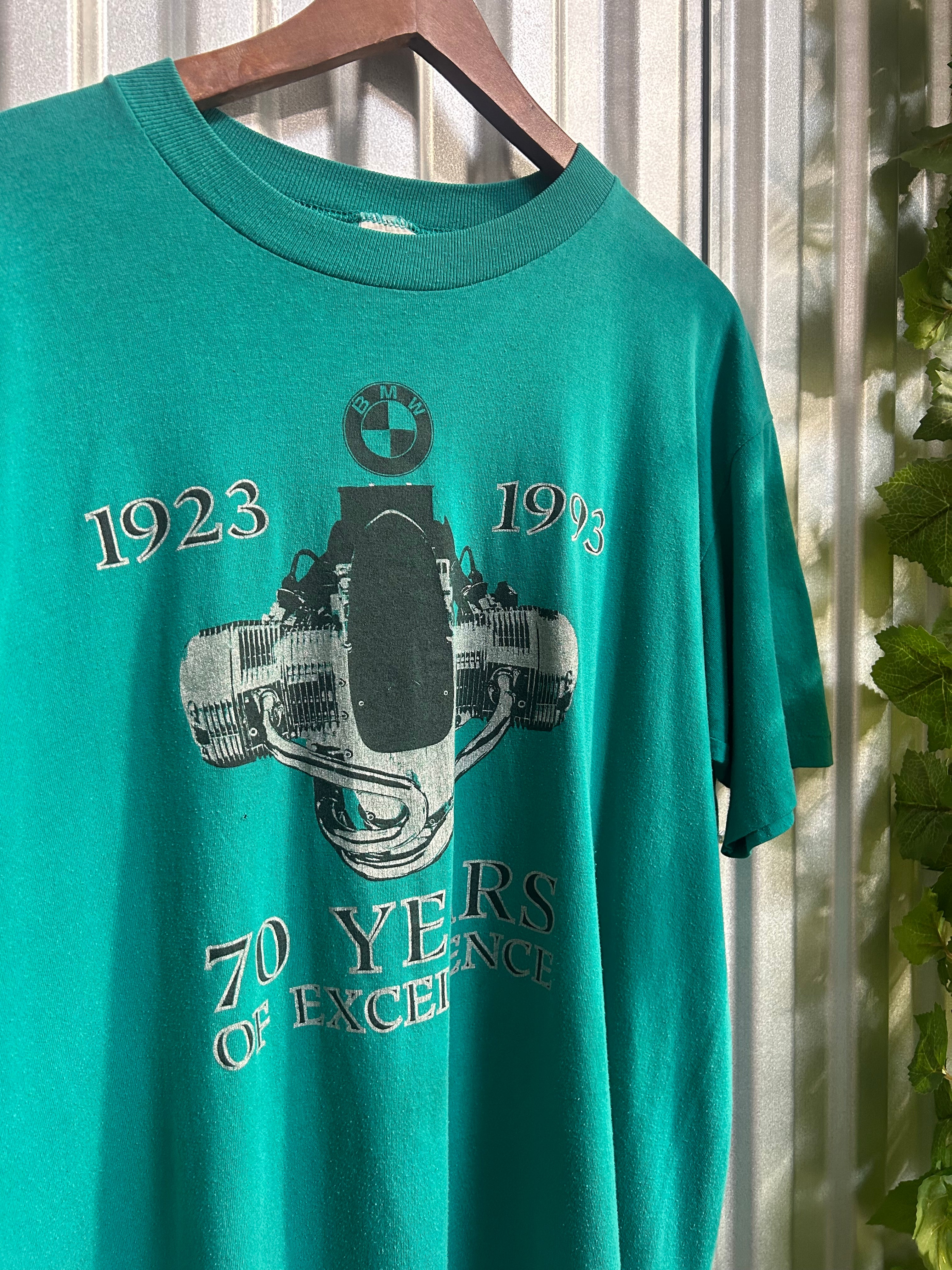 Vintage All Seasons BMW Motorcycles 70 Years of Excellence T-shirt - Size Xl