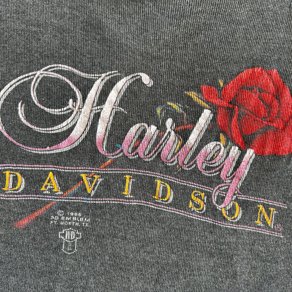 Vintage Harley Davidson 3D Emblem Women’s Rose Tank Top- Size Small