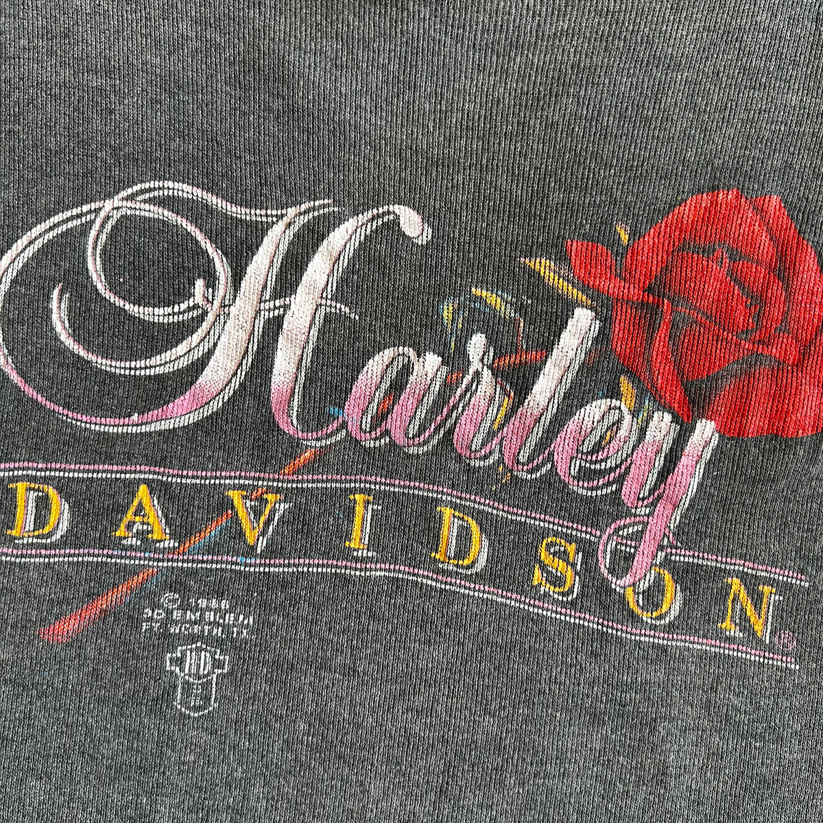 Vintage Harley Davidson 3D Emblem Women’s Rose Tank Top- Size Small