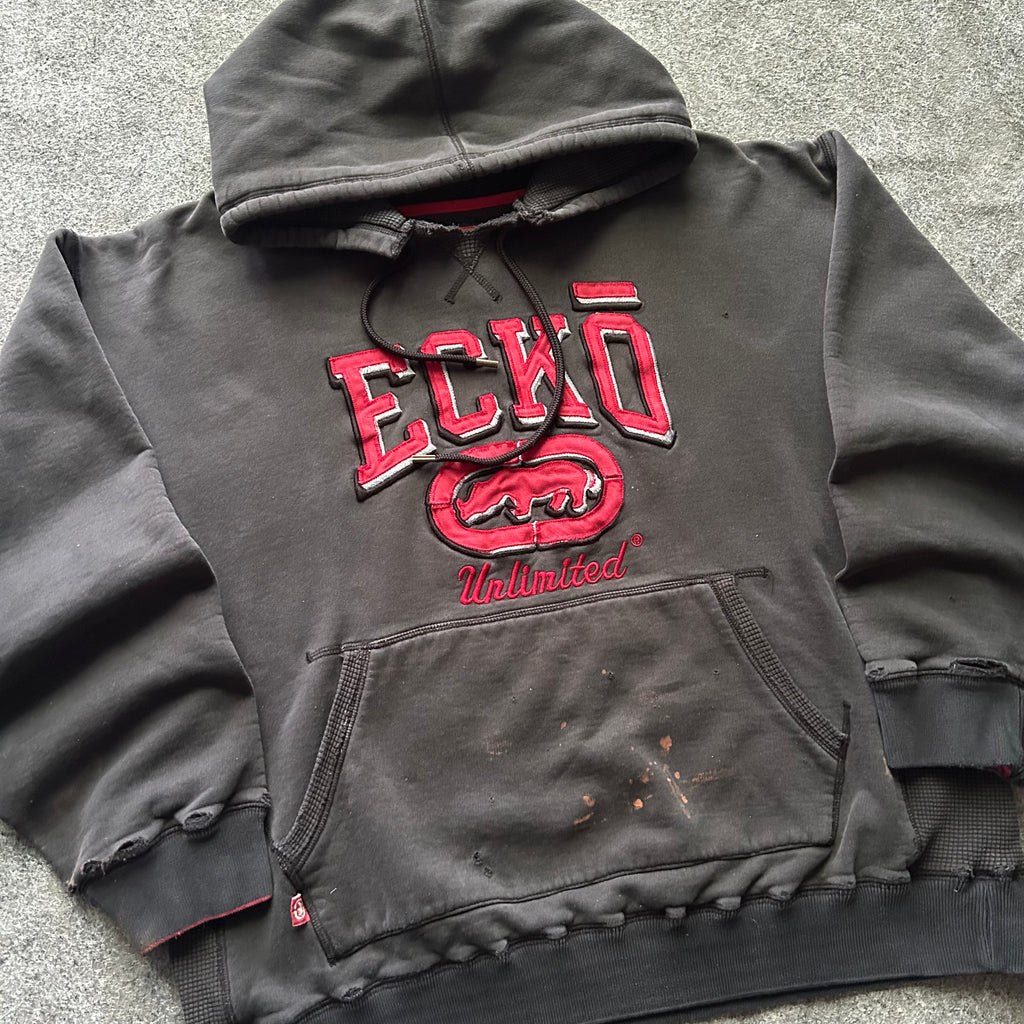 Vintage Distressed Ecko Unlimited Embroidered Hoodie