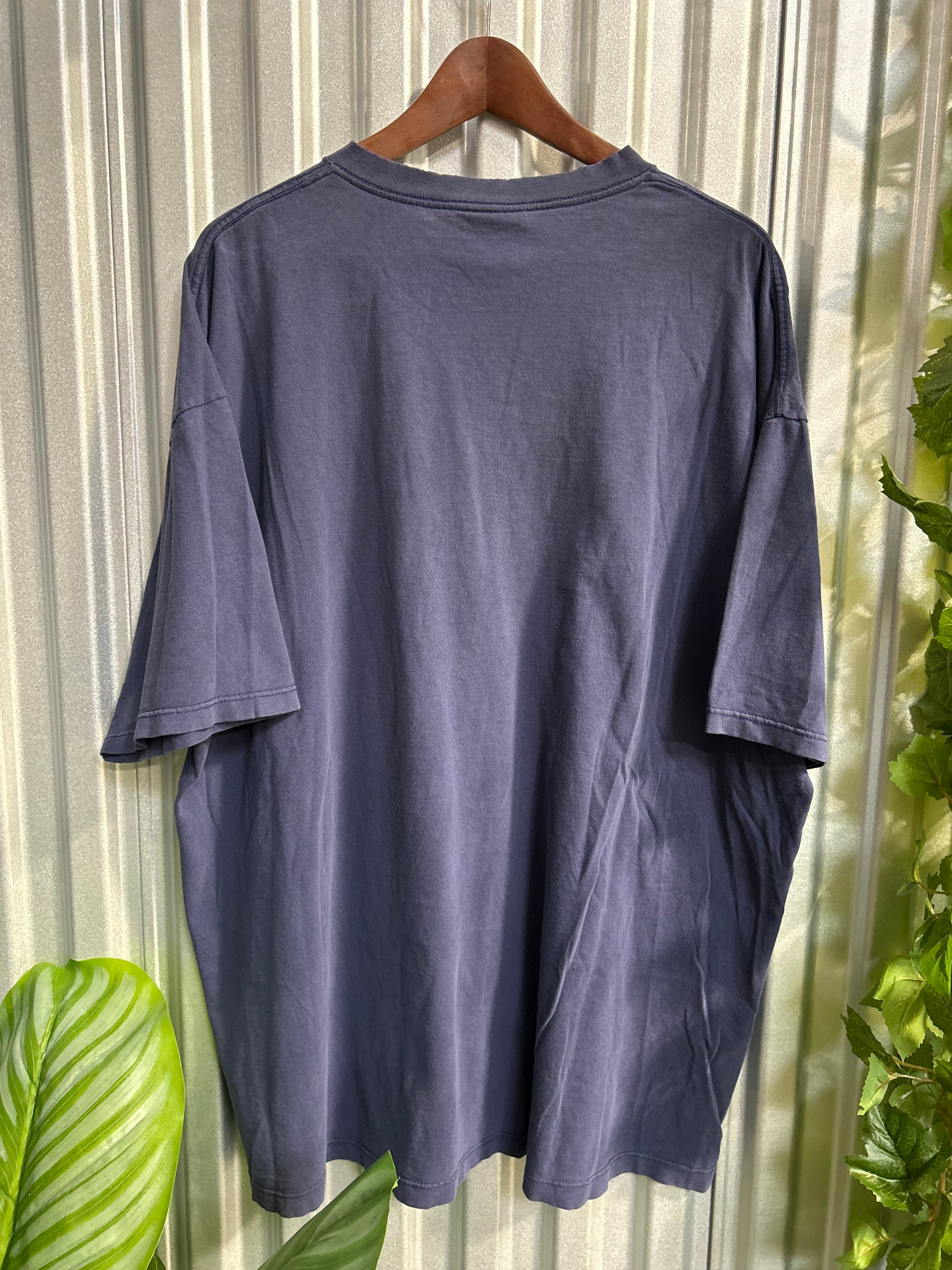 Vintage Nike Air Navy Blue Distressed T-shirt - Size 2Xl