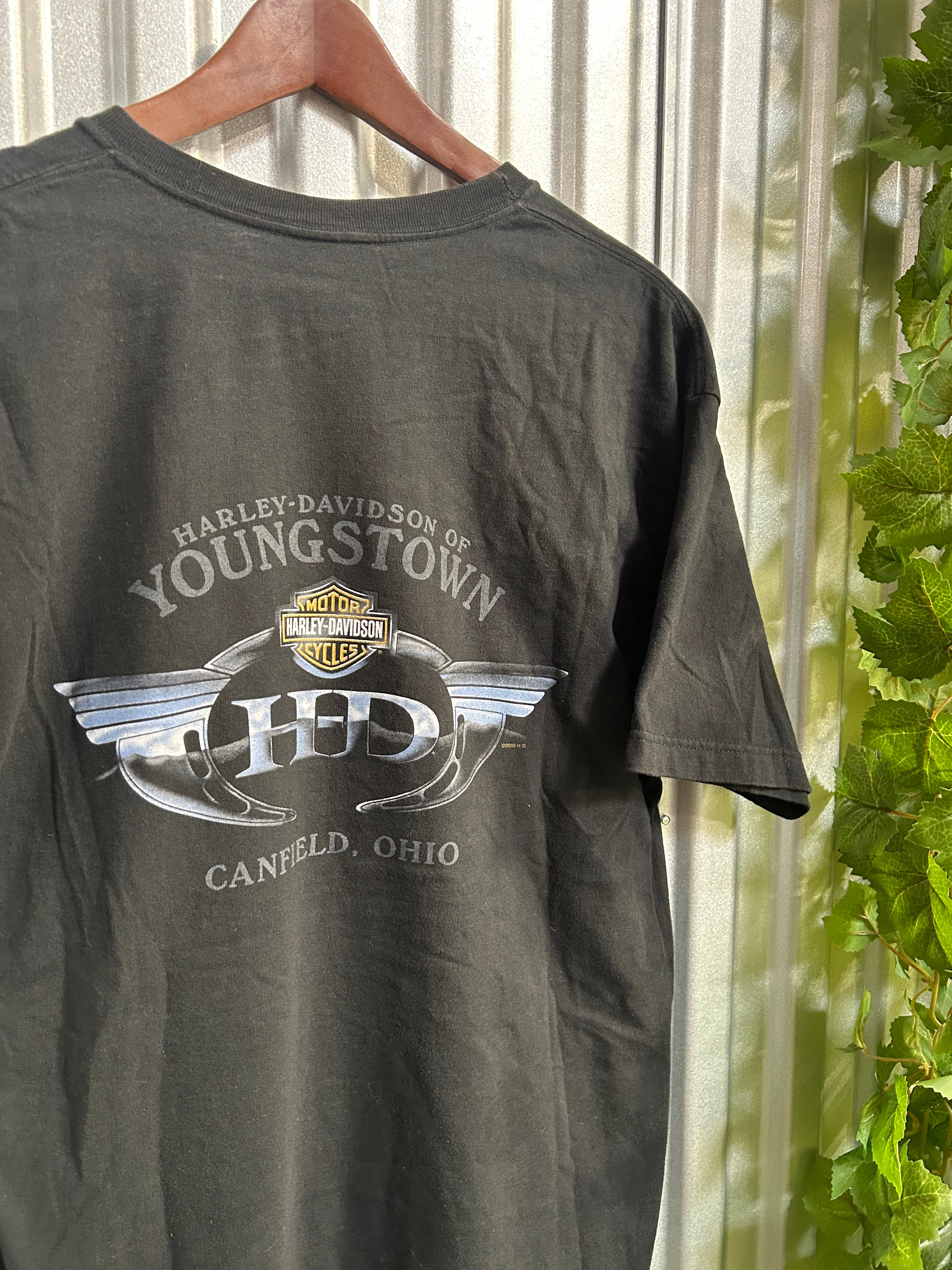 Vintage Harley Davidson Center Spell-out T-shirt - Size Large