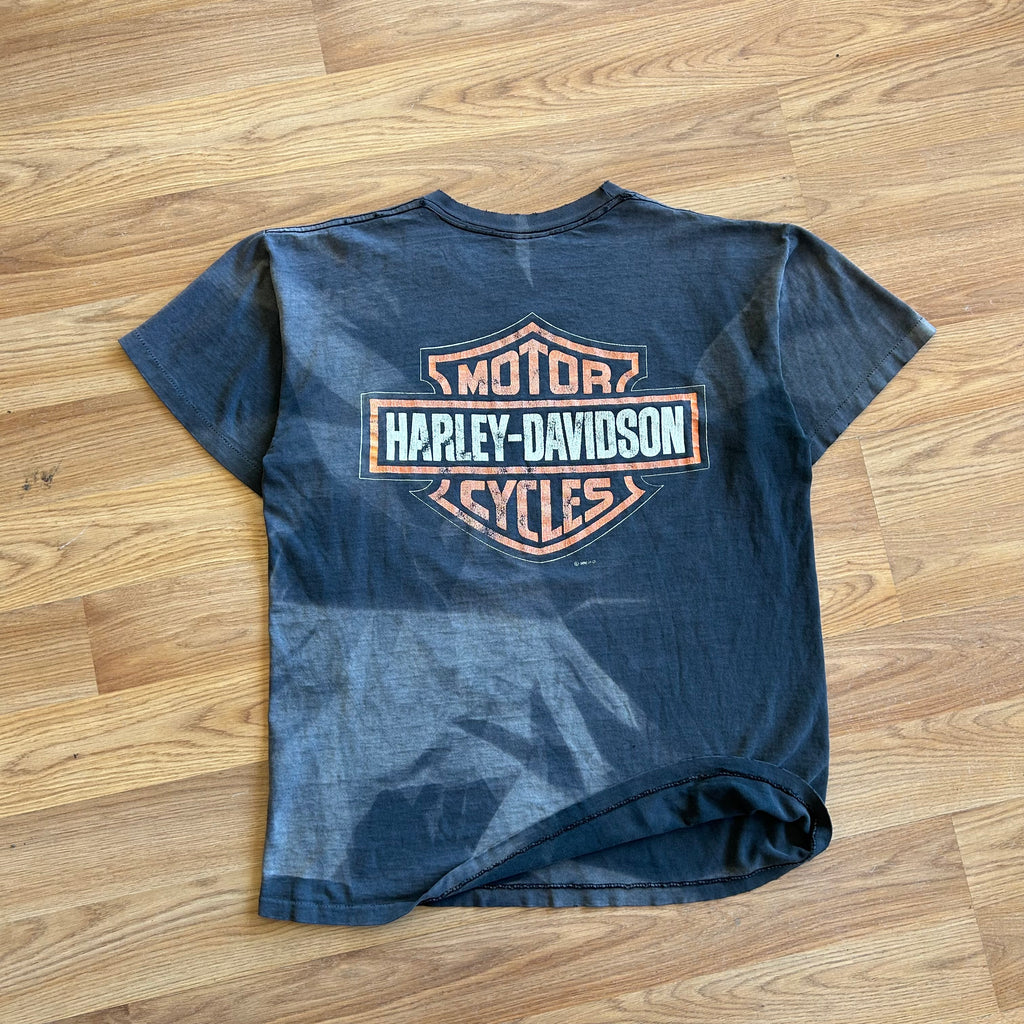 Vintage Harley Davidson Faded Brick Wall T-shirt - Size Large