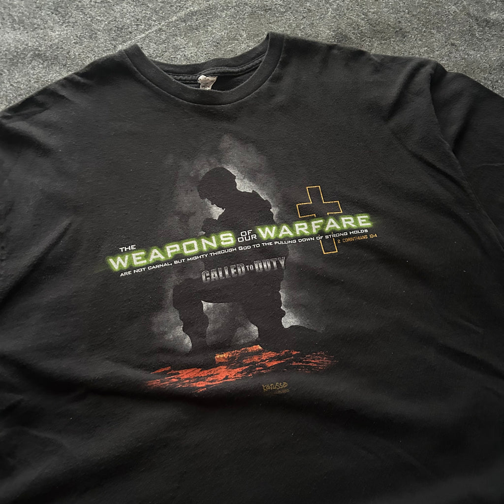 Vintage Weapons Of Warfare Call Of Duty Jesus T-shirt