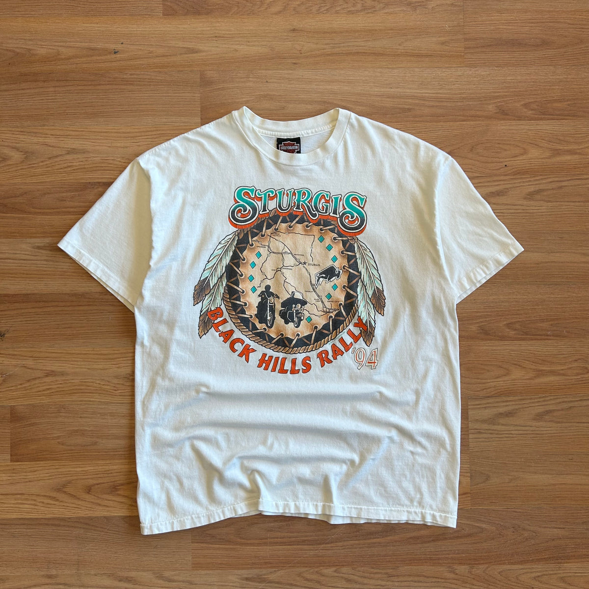 Vintage Harley Davidson Sturgis Black Hills Tribal T-shirt - Size XL