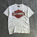 Vintage Harley Davidson Big Emblem White T-shirt