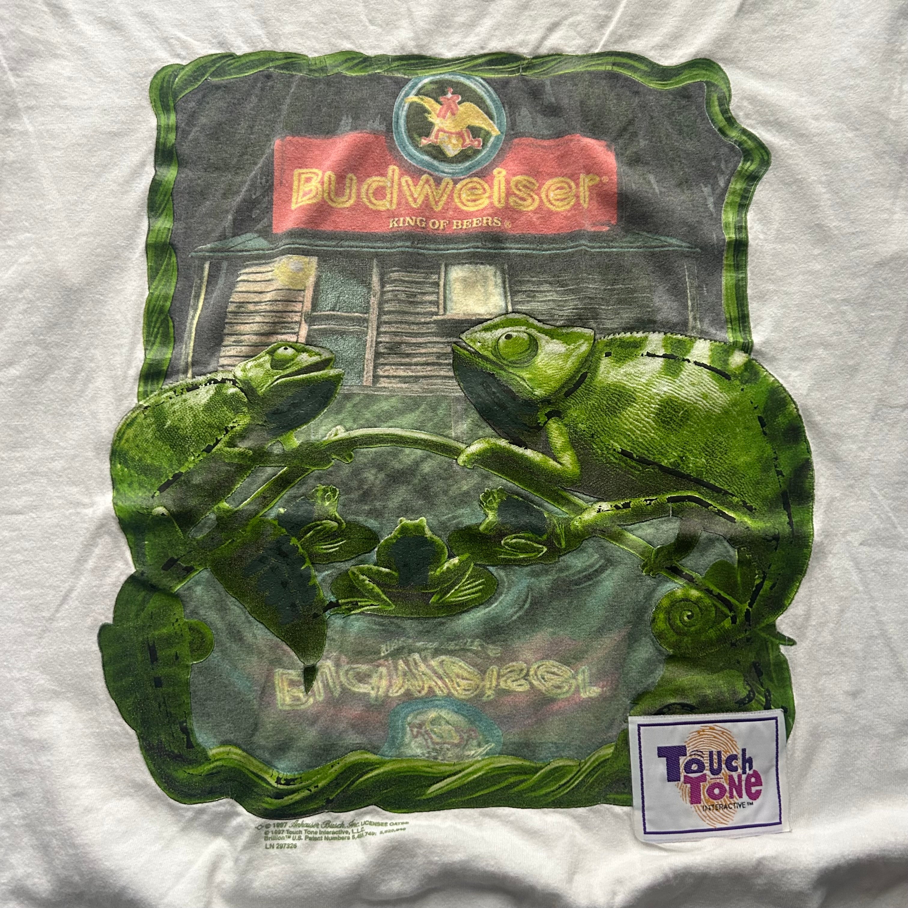 Vintage Budweiser Chameleon Touch Tone T-shirt