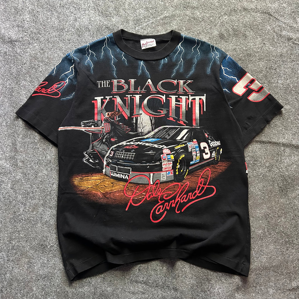 Vintage Dale Earnhardt The Black Knight Lightning NASCAR AOP T-shirt