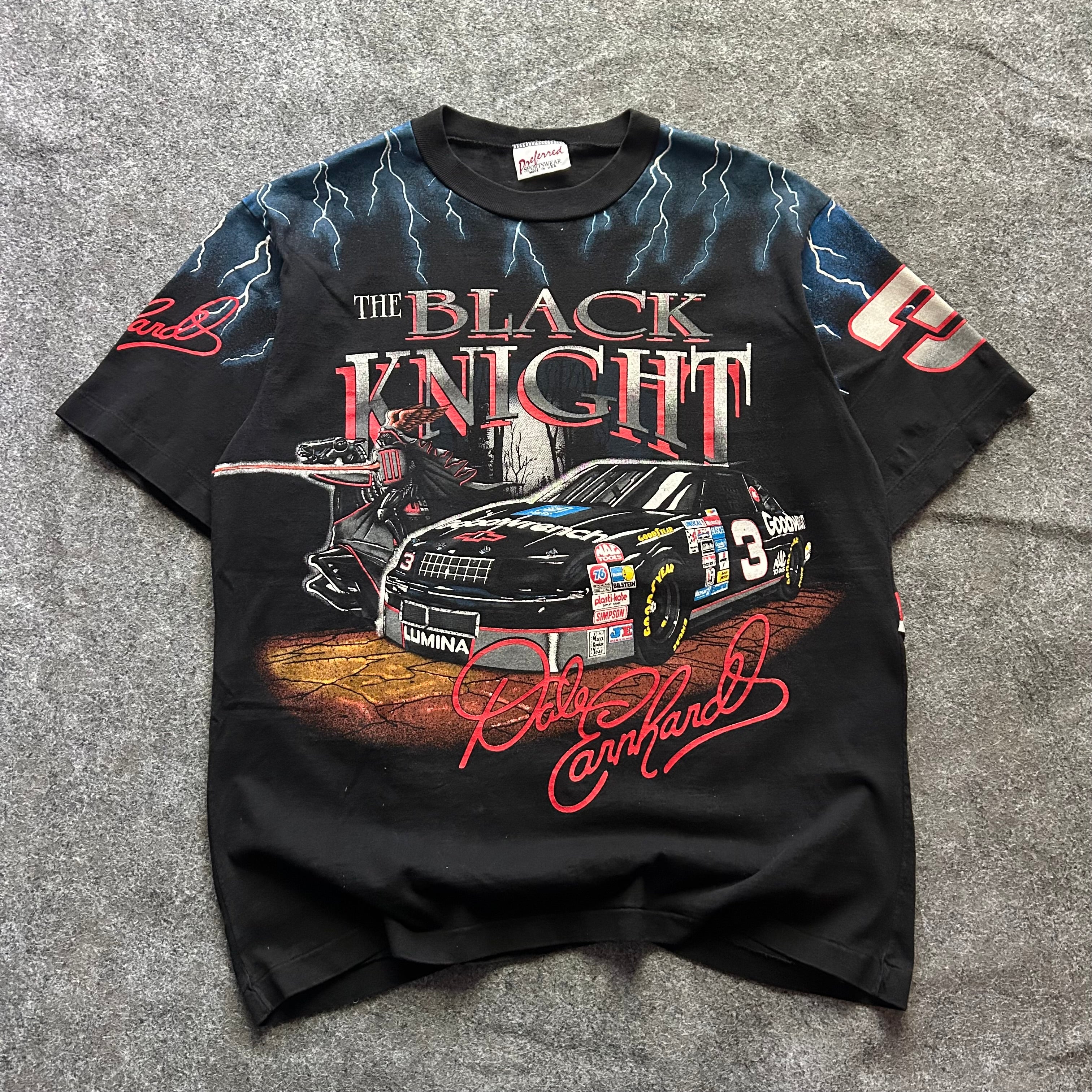 Vintage Dale Earnhardt The Black Knight Lightning NASCAR AOP T-shirt